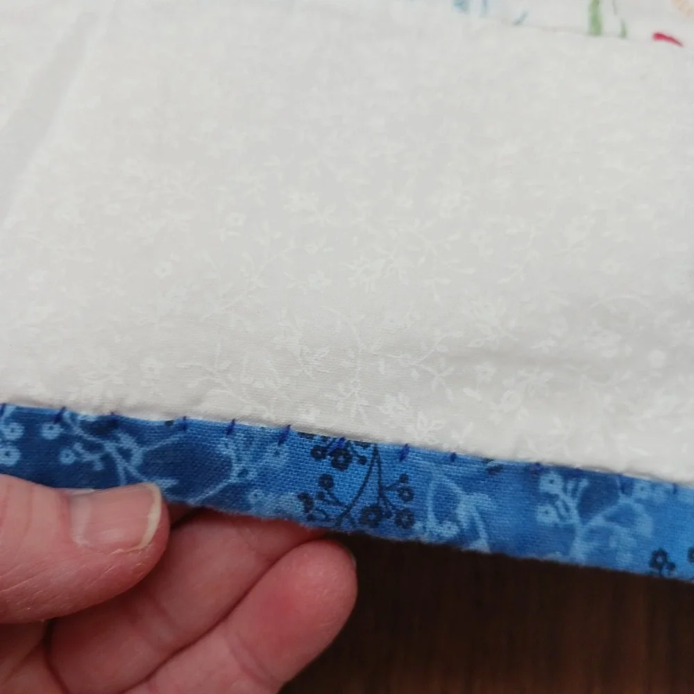 Handmade Baby Quilt Religious Bear Boy 44
